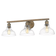 Golden 0305-BA3 CP-CLR - Yep by Golden Lighting Carver 3-light Vanity in Copper Patina